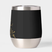 ハッピーニューイヤーのミニマルな花火ブラック (背面)