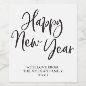 ハッピーニューイヤーのワインラベル ワインラベル (シングルラベル)