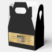 ハッピーニューイヤーエレガントブラックモダン金ゴールド フェイバーボックス (オープン)