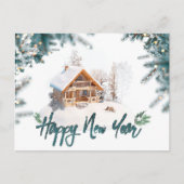ハッピーニューイヤーエレガントホリデーハガキ ポストカード (正面)