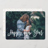 ハッピーニューイヤーオーバーレイ |ホリデーフォトカード シーズンカード (正面/裏面)