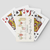 ハッピーニューイヤーカクテルドリンクウォーターカラーパーティー トランプ (裏面)