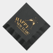 ハッピーニューイヤーカスタムイベントシャンパンスター 箔ナプキン (右)