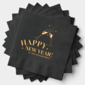 ハッピーニューイヤーカスタムイベントシャンパンスター 箔ナプキン (インサイチュ (積み重ね))