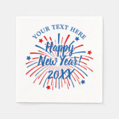 ハッピーニューイヤーカスタムパーティーナプキン スタンダードカクテルナプキン (正面)