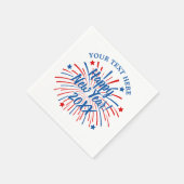 ハッピーニューイヤーカスタムパーティーナプキン スタンダードカクテルナプキン (角)