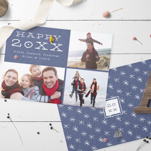 ハッピーニューイヤーカスタム写真テンプレート シーズンカード