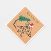 ハッピーニューイヤーカスタム紙ナプキン スタンダードランチョンナプキン (角)