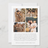 ハッピーニューイヤーカップル家族の恋人の写真カスタム サンキューカード (裏面)