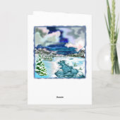 ハッピーニューイヤーカード冬の風景 カード (裏面)