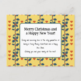 ハッピーニューイヤーカード黄色v6/6 ポストカード