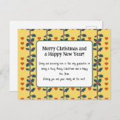 ハッピーニューイヤーカード黄色v6/6 ポストカード (正面/裏面)
