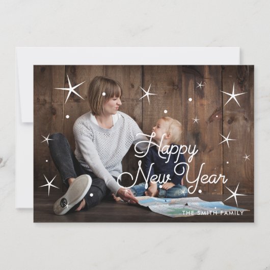 ハッピーニューイヤークラシック家族の写真 シーズンカード (正面)