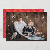 ハッピーニューイヤークラシック家族の写真 シーズンカード (正面/裏面)