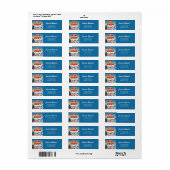 ハッピーニューイヤークリスマスツリーギフト差出人住所 ラベル (フルシート)