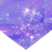 ハッピーニューイヤークリスマスパープルグリッタースター ショートテーブルランナー (コーナー)