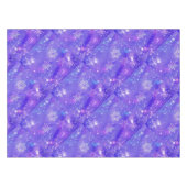 ハッピーニューイヤークリスマスパープルグリッタースター テーブルクロス (正面(横))