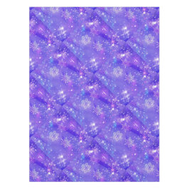 ハッピーニューイヤークリスマスパープルグリッタースター テーブルクロス