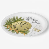 ハッピーニューイヤークロック ペーパープレート (アングル)