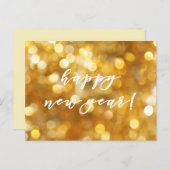ハッピーニューイヤーグラマラスな金ゴールドの輝き ポストカード (正面/裏面)