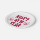 ハッピーニューイヤーグリッター ペーパープレート (アングル)