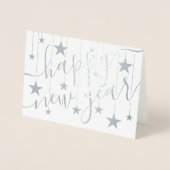 ハッピーニューイヤーシックなスクリプモダント 箔カード (正面)