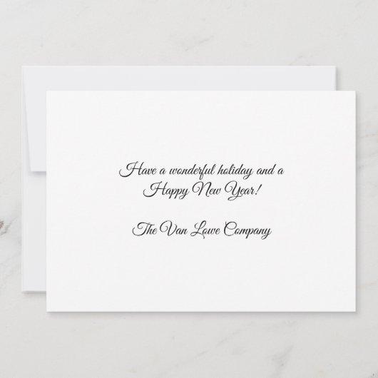 ハッピーニューイヤーシック金ゴールドグリッターカスタム2024カード (裏面)