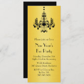 ハッピーニューイヤーシャンデリアパーティの招待状 招待状 (正面/裏面)