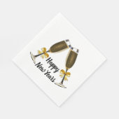 ハッピーニューイヤーシャンパングラス スタンダードランチョンナプキン (角)