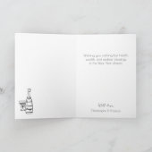 ハッピーニューイヤーシャンパンタワーグリーティング カード (内部)