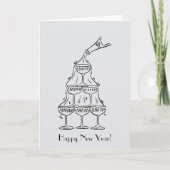ハッピーニューイヤーシャンパンタワー カード (正面)