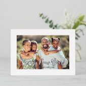 ハッピーニューイヤーシルバー 箔シーズンカード (立ち正面)