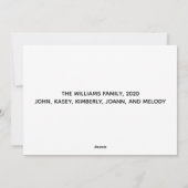 ハッピーニューイヤーシンプルタイポグラフィホワイトモダン シーズンカード (裏面)