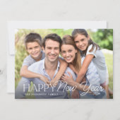 ハッピーニューイヤーシンプルScript 2枚の写真 シーズンカード (正面)