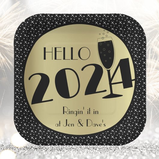 ハッピーニューイヤースクエア ペーパープレート