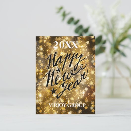 ハッピーニューイヤースクリプトフェスティバル金ゴールドスタービジネス ポストカード (スタンド正面)