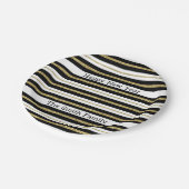 ハッピーニューイヤーストライプズ ペーパープレート (アングル)