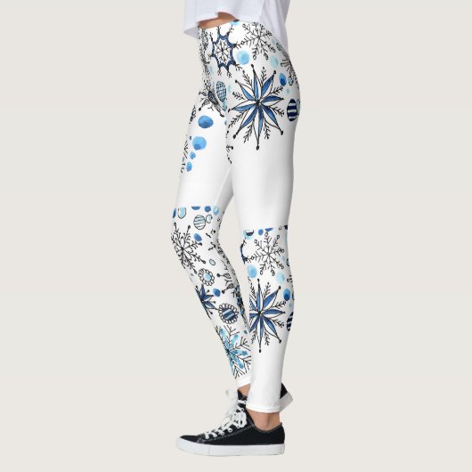 ハッピーニューイヤースノーフレークレギンス レギンス (左)
