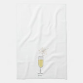 ハッピーニューイヤーズイブパーティーシャンパンイヤー キッチンタオル (縦)