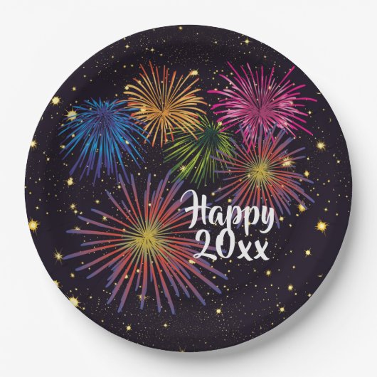 ハッピーニューイヤーズイブパーティープレート ペーパープレート (正面)