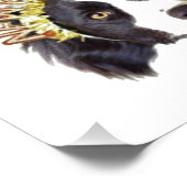 ハッピーニューイヤーズ・ハットを着た犬 フォトプリント            (角)