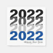 ハッピーニューイヤータイポグラフィペーパーナプキン スタンダードカクテルナプキン (正面)