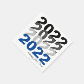 ハッピーニューイヤータイポグラフィペーパーナプキン スタンダードカクテルナプキン (角)