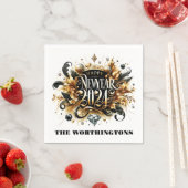 ハッピーニューイヤーナプキンズ スタンダードカクテルナプキン (インサイチュ)