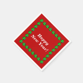 ハッピーニューイヤーナプキンズ スタンダードカクテルナプキン