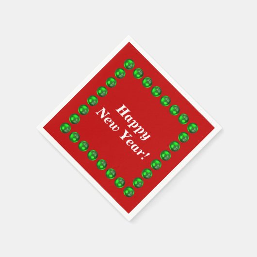 ハッピーニューイヤーナプキンズ スタンダードカクテルナプキン (角)