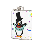 ハッピーニューイヤーバナービニール包まれたフラスコ フラスク (左)