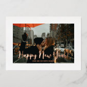 ハッピーニューイヤーバラ金ゴールドピンストライプ 箔シーズンカード (正面)