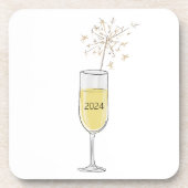 ハッピーニューイヤーパーティーシャンパンスパーカーと年 コースター (正面)