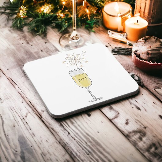 ハッピーニューイヤーパーティーシャンパンスパーカーと年 コースター